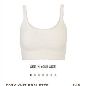NWT bone skins cozy bralette S